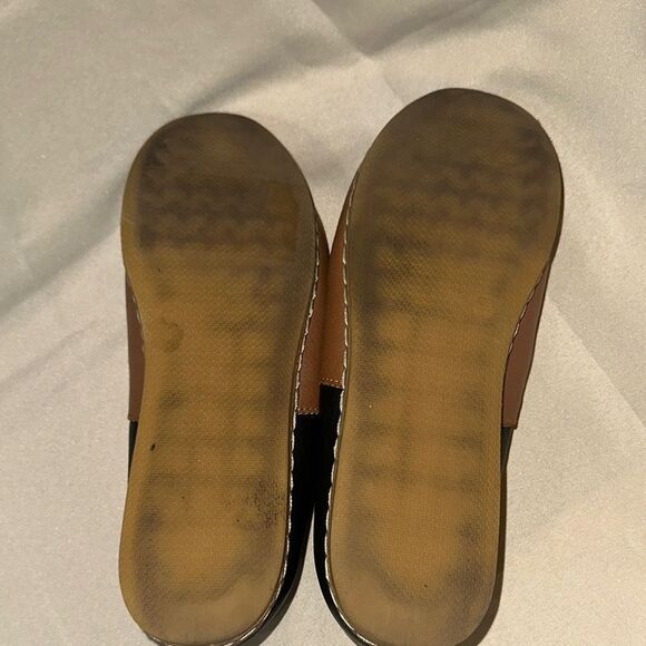 CHARIX Camel/Black Leather Slip-On Loafers Size 40 - Picture 10 of 12